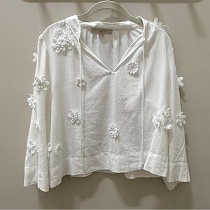 LOFT Floral Embellished Blouse